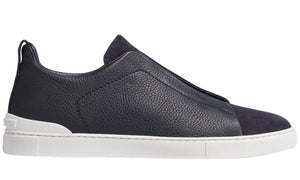 Zegna Leather And Suede Triple Stitch 