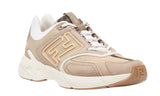 Fendi faster training shoes Beige nubuck leather low-top shoes - DUBAI ALL STAR
