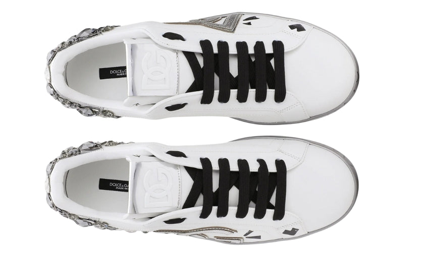 DOLCE & GABBANA  White ‘Portofino’ Sneakers - DUBAI ALL STAR