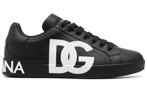 DOLCE & GABBANA Calfskin Nappa Portofino Sneakers With DG Logo Print- DUBAI ALL STAR