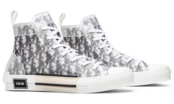 靴 Dior B23 Dior Oblique Canvas B23 League High-Top Sneaker White and Navy Blue Dior Oblique