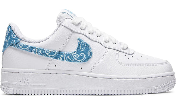 Nike air force 1 blue swoosh women's best sale