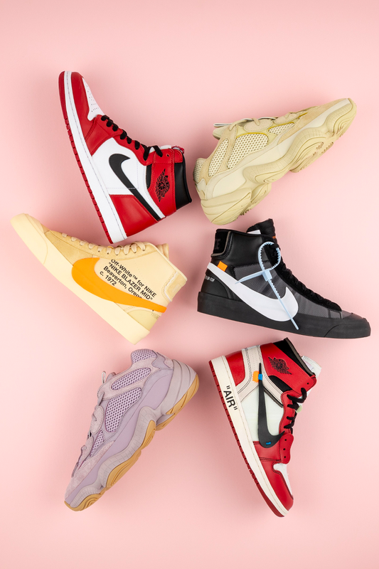 Air Jordan 1 Mid trainers in off white and desert