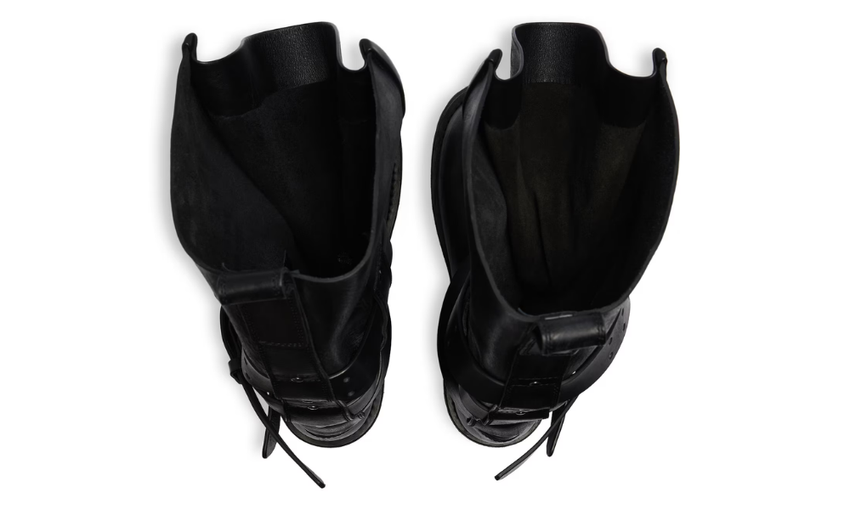 Balenciaga Venom High Boot in Black Calfskin
