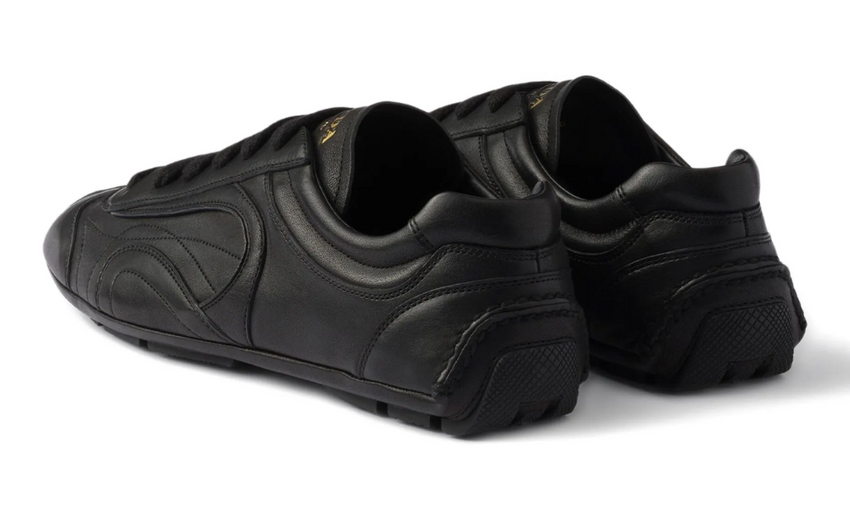 Prada Montecarlo Re-edition 2005 Antiqued Nappa Leather Sneakers "Black"