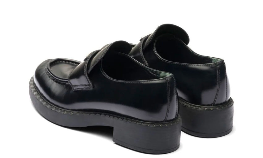 Prada Chocolate brushed leather loafers | DUBAI ALL STAR