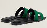 Hermes Sandales Oran "Electric Green" - Dubaiallstar