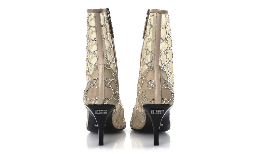 Gucci 85mm Gg-motif Ankle Boots "Light Powder Skin Rose"