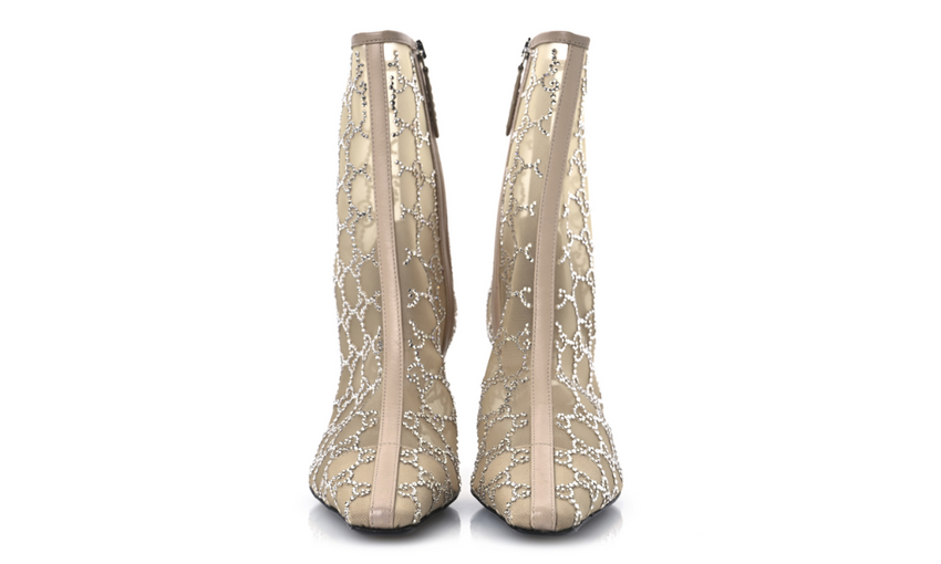 Gucci 85mm Gg-motif Ankle Boots "Light Powder Skin Rose"