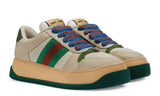 Gucci Screener low-top leather sneakers 'Cream White Green' - DUBAI ALL STAR