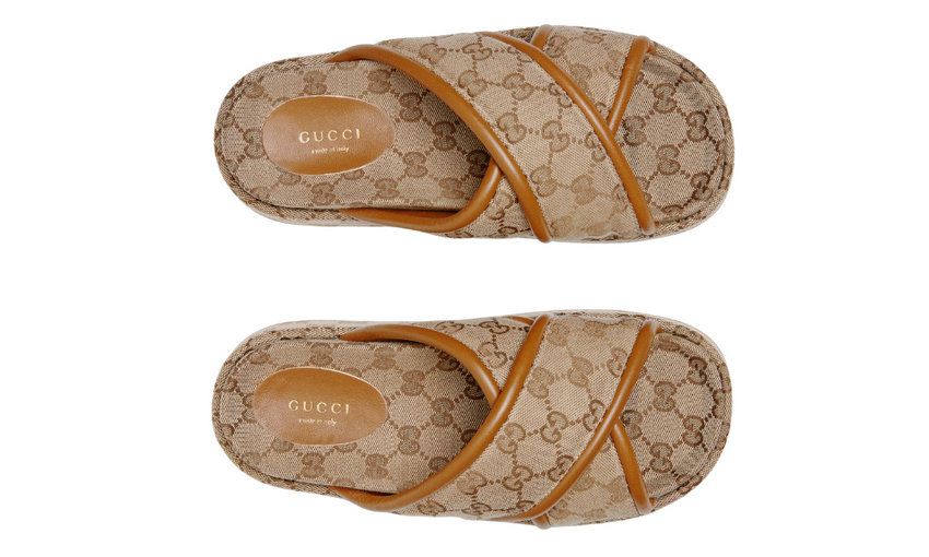 Gucci Women's GG Platform Sandal "Beige And Dark Brown" - Dubaiallstar