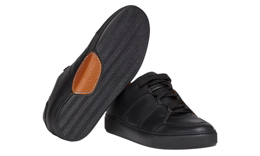 Zegna Calfskin Tiziano Sneakers "Black"