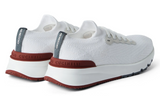 Brunello knitted low-top sneakers "White" - Dubaiallstar