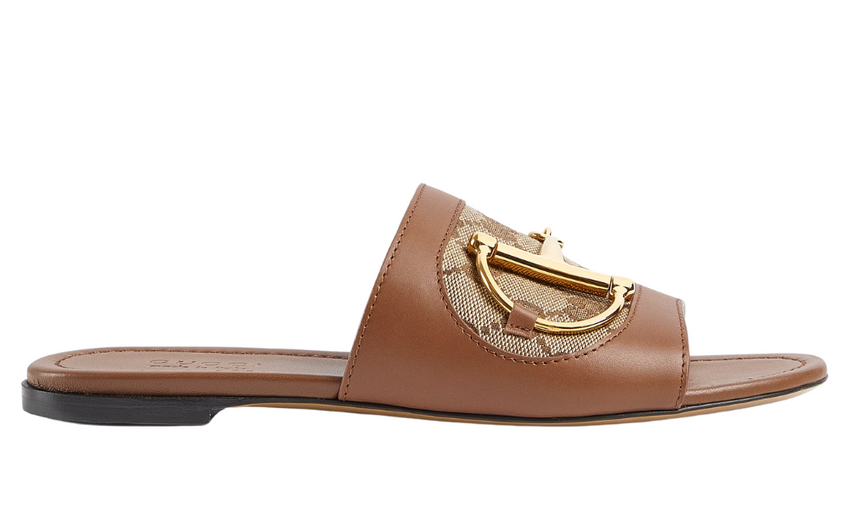 Gucci Slide Sandal With Horsebit "Light Brown" - Dubaiallstar