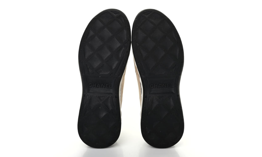 Chanel Velvet Calfskin & Mixed Fibers Sneaker 'Beige' - DUBAI ALL STAR