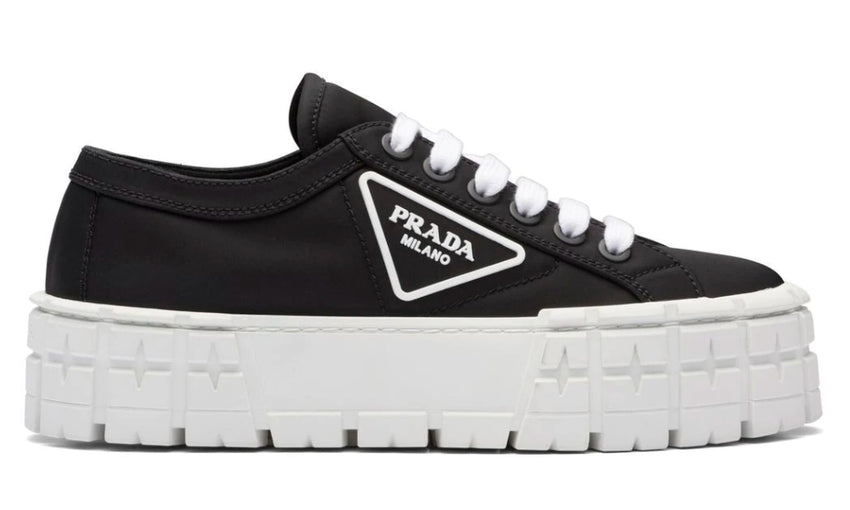 Prada  Gabardine Wheel Platform 'Black White' - DUBAI ALL STAR