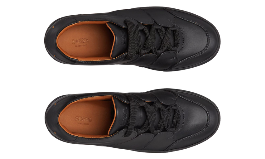 Zegna Calfskin Tiziano Sneakers "Black"