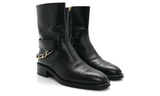 Chanel  Calfskin Chain Short Boots "Black"
