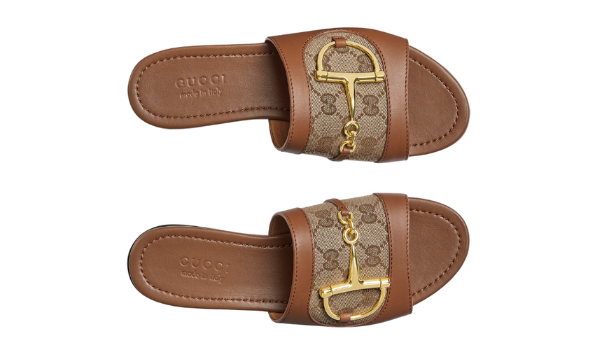 Gucci Slide Sandal With Horsebit "Light Brown" - Dubaiallstar