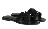 HERMES Oran Sandal iconic "H" Black - Dubaiallstar