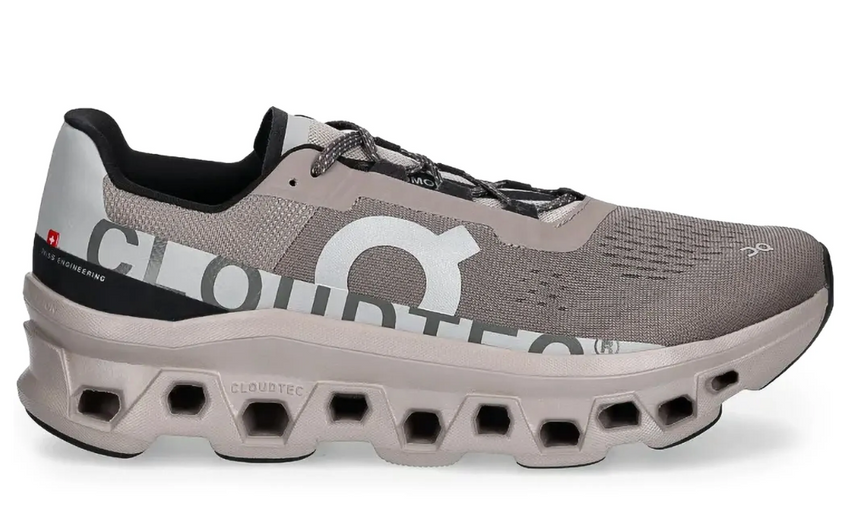 On Cloudmonster "Taupe Grey"