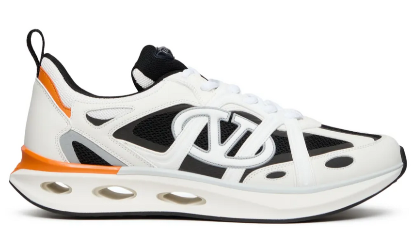 Valentino Garavani VLogo Easyjog leather "White/Black/Orange"