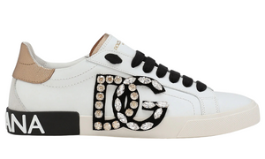 DOLCE & GABBANA  Portofino vintage calfskin sneakers 