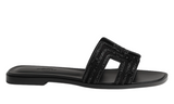 HERMES Oran Sandal iconic "H" Black - Dubaiallstar
