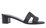 Hermès Leather Oasis Slide Sandals "Black" - Dubaiallstar