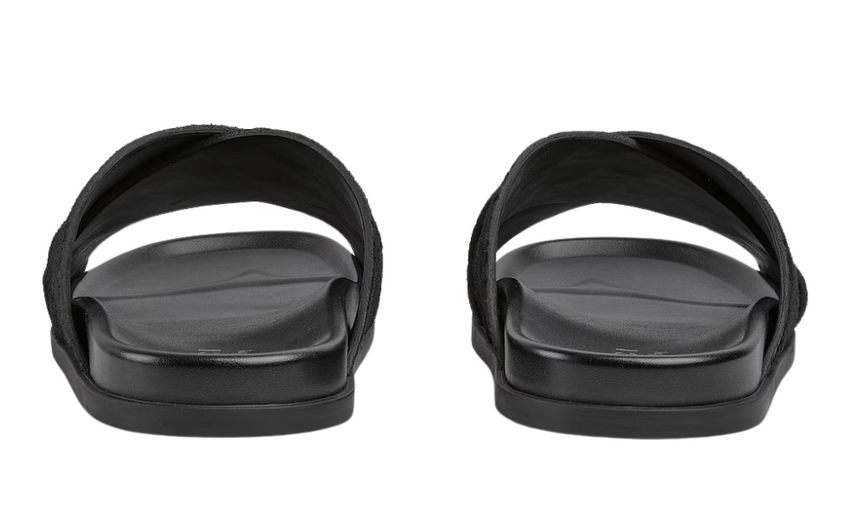 Gucci Men slide sandal "Black GG suede"
