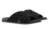 Gucci Men slide sandal "Black GG suede"