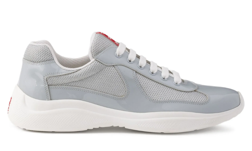 Prada America's Cup chunky-sole lace-up  "Light Grey"