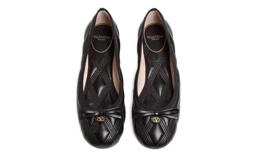 Valentino Garavani Quiltie 67 Ballet Flats "Black"