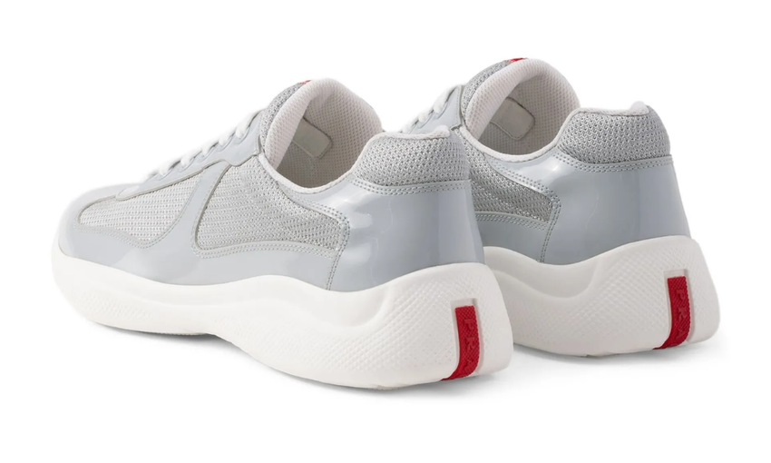 Prada America's Cup chunky-sole lace-up  "Light Grey"
