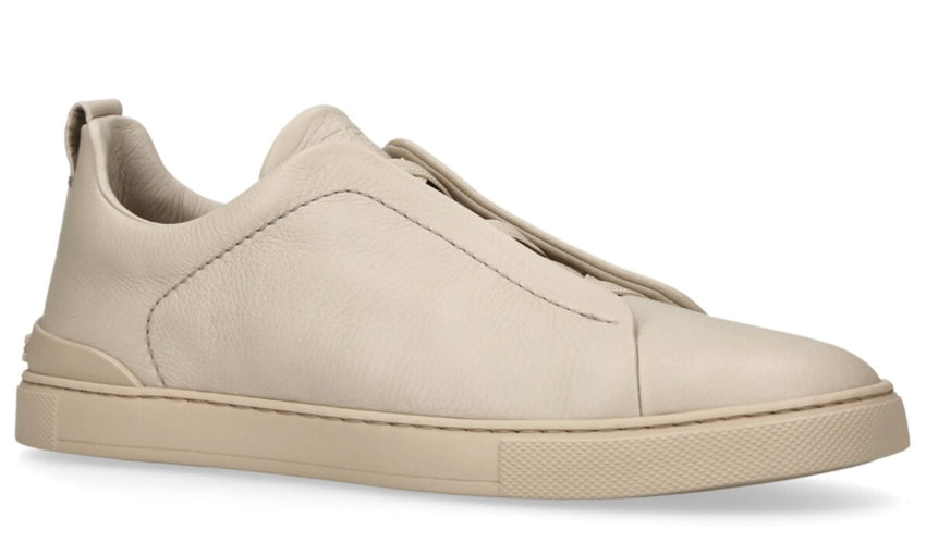 Zegna Triple Stich leather sneakers "Beige"