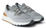 Brunello Cotton chiné knit runners "Light Grey" - Dubaiallstar