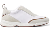 LORO PIANA Modular Walk Aqua Light Leather-trimmed Shell And Suede Sneakers In White - DUBAI ALL STAR