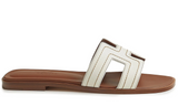 Hermès Pre-Owned Oran slides "White" - Dubaiallstar