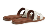 Hermès Pre-Owned Oran slides "White" - Dubaiallstar