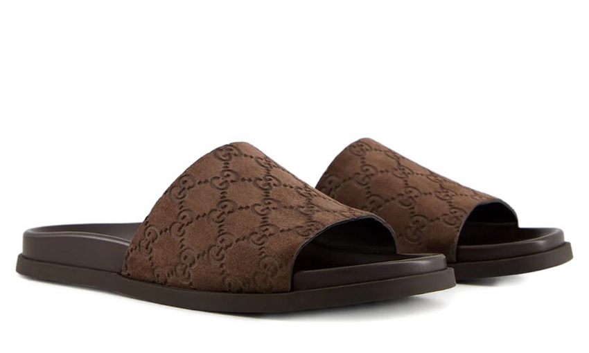 Gucci Suede Sandals "Earth Brown"