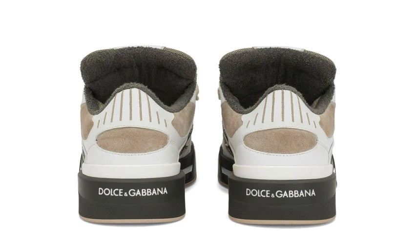 Dolce & Gabbana New Roma panelled 'white/khaki/beige' - DUBAI ALL STAR