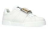 DOLCE & GABBANA  Leather Portofino Buckle "White" - DUBAI ALL STAR