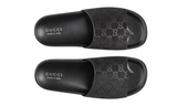 Gucci Men's slide sandal "Black GG suede"