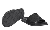 Gucci Men's slide sandal "Black GG suede"