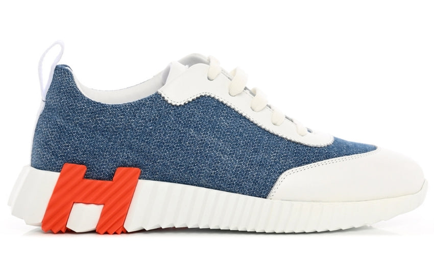 Hermès Denim Suede Goatskin Bouncing  "Bleu Clair White" - DUBAI ALL STAR