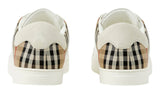 Burberry Check Panelled Sneakers 'Natural White Archive Beige' - DUBAI ALL STAR