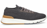 Brunello knitted low-top sneakers "Grey" - Dubaiallstar