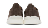 Zegna Brown Triple Stitch Sneakers - "Put Greyish Brown"