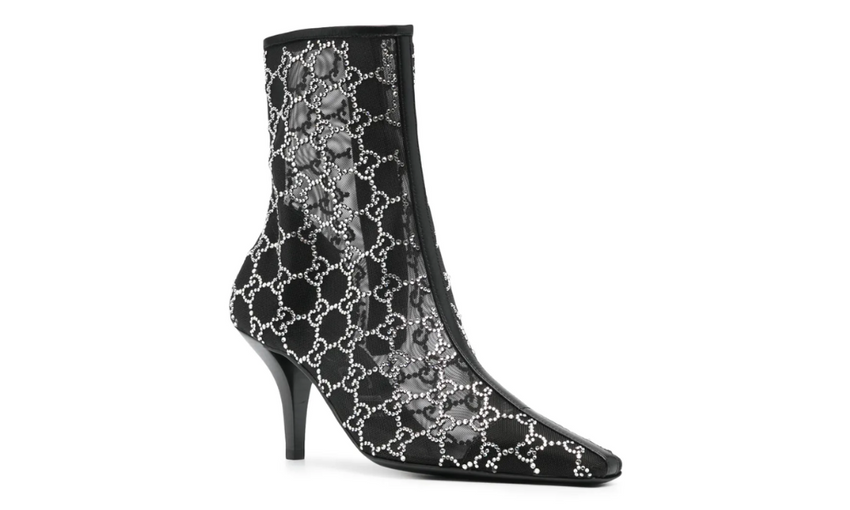 Gucci 85mm Gg-motif Ankle Boots "Black"