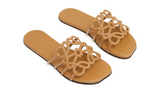 Loewe Petal Anagram slides "Camel Brown" - Dubaiallstar
